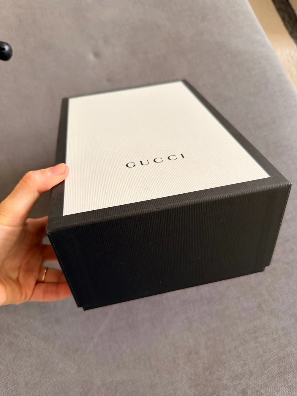 Authentic Gucci Empty Large Gift Box Black White Designer Storage